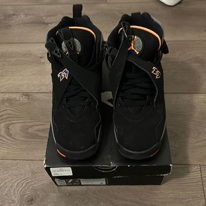 Air Jordan 8 Retro GS Grade School Size 7y Black & Orange